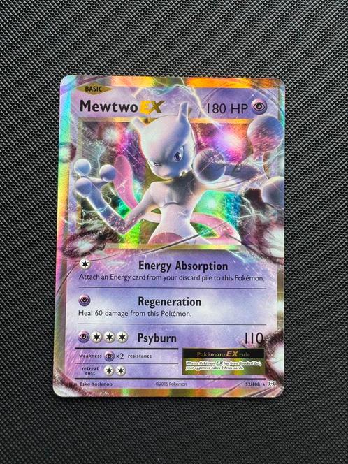 Mewtwo Ex - 52/108 (Evolutions), Hobby en Vrije tijd, Verzamelkaartspellen | Pokémon, Ophalen of Verzenden