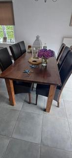 Tafel met zes stoelen, Huis en Inrichting, Ophalen, Gebruikt