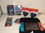 Nintendo Switch console met 3 games o.a. Mario kart, Met 1 controller, Ophalen of Verzenden, Zo goed als nieuw, Switch Original