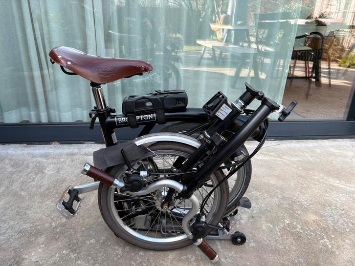 Brompton H6R vouwfiets Brooks-zadel & handgrepen 6 vitesses, Fietsen en Brommers, Fietsen | Vouwfietsen, Zo goed als nieuw, Brompton