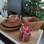 FLAMANT cache- pot en rotin huilé, Enlèvement, Comme neuf, Verre