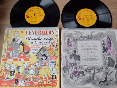 LOT : 2 x 10" vinyle : BLANCHE NEIGE-CENDRILLON-LE TAPIS VOL, CD & DVD, Vinyles | Enfants & Jeunesse, Utilisé, Fable ou Conte (de fées)