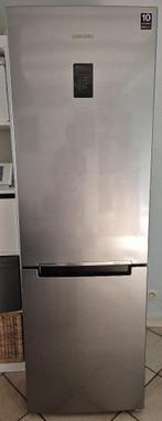 Zilverkleurige Samsung koelkast-diepvries 304L, Ophalen, Gebruikt, 200 liter of meer, Met aparte vriezer