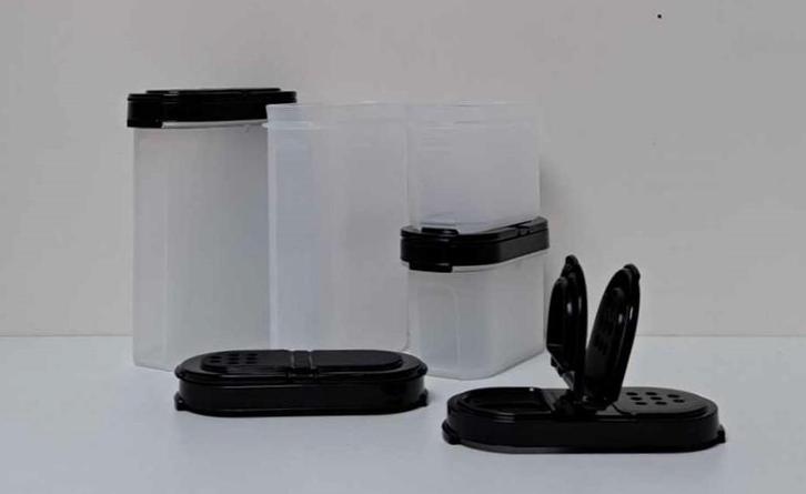 Tupperware™ « Garde-Épices » 100 ml x 2 + 250 ml x 2, Maison & Meubles, Cuisine| Tupperware, Neuf, Boîte, Blanc, Enlèvement ou Envoi
