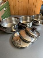 kookpot Lagostina 3 stuks, Inox, Gebruikt, Keramische plaat, Ophalen
