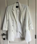 Dames lange elegante blazer wit, Kostuum of Pak, Wit, Maat 42/44 (L), Nieuw