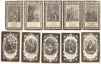 10 Zeer oude bidprentjes. 7 x 1700 - 2 x 1800 † 1800, Ophalen of Verzenden