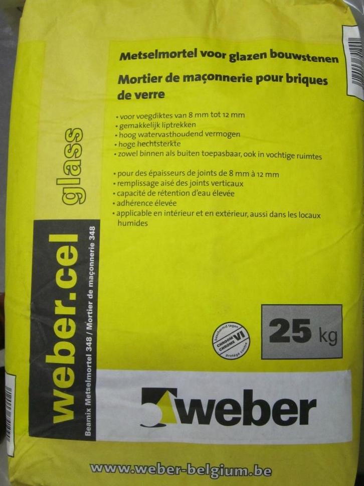 Metselmortel voor glastegels, Bricolage & Construction, Sanitaire, Neuf, Autres types, Enlèvement