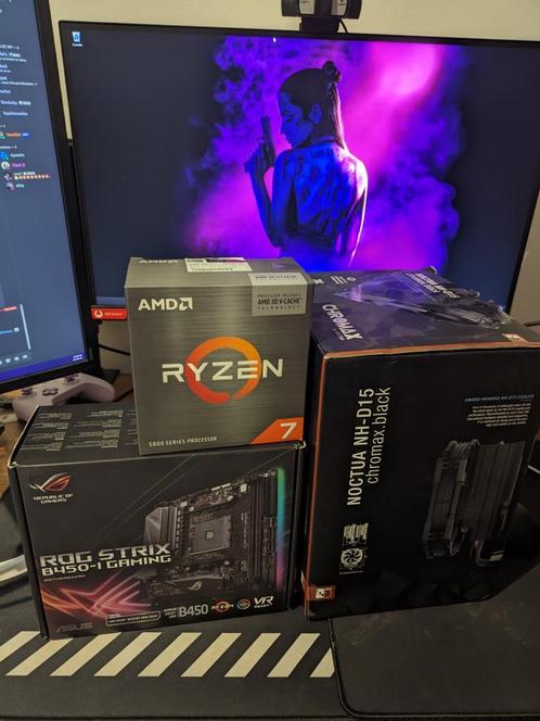 Ryzen 7 5800X3D/ROG STRIX B450 ITX/32 GB/Noctua NH-D15, Computers en Software, Processors, Zo goed als nieuw, 8-core, 4 Ghz of meer