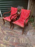 2 Zeer Unieke Oude Franse Fauteuils bekleding als nieuw, Huis en Inrichting, Ophalen, Hout, Gebruikt, Vintage