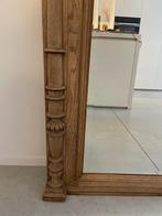Grote antieke houten spiegel te koop, Huis en Inrichting, Woonaccessoires | Spiegels, Ophalen, Gebruikt