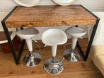 Hoge tafel met 4bar krukken, Huis en Inrichting, Ophalen, Gebruikt