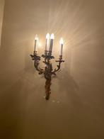 Antieke wandlamp – Rococo stijl – 5-armig – messing/bronskle, Ophalen, Gebruikt, Metaal, Rococo stijl