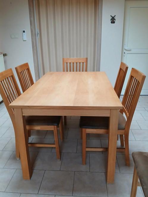 Eettafel / 6 stoelen, Huis en Inrichting, Complete eetkamers, Gebruikt, Ophalen