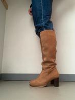 Suede bruine hoge laarzen - maat 40, Enlèvement, Comme neuf, Brun, Bottes hautes