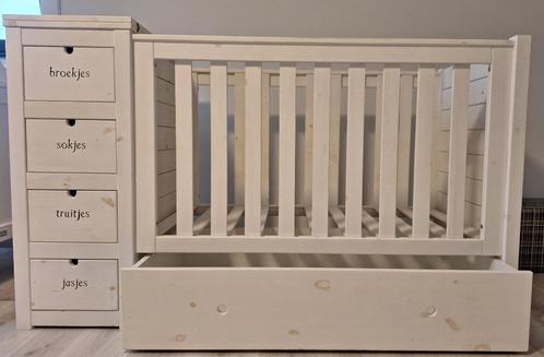 Babybed met Airgosafe topper, Kinderen en Baby's, Kinderkamer | Bedden, Gebruikt, Minder dan 140 cm, Minder dan 70 cm, Matras