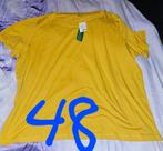 dames T-shirt maat 48 nieuw, Kleding | Dames, T-shirts, Ophalen, Geel, Maat 46/48 (XL) of groter, Nieuw