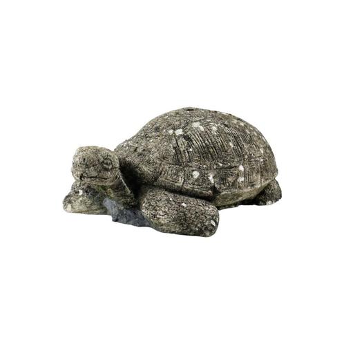 Vintage Tuinbeeld Schildpad Tuin Beton Verweerd 33cm, Tuin en Terras, Tuinbeelden, Gebruikt, Dierenbeeld, Beton, Ophalen
