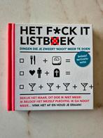 Het fuck it listboek, Ophalen of Verzenden, Nieuw