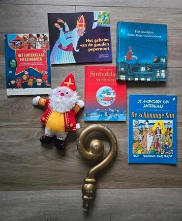 Setje sinterklaas boeken knuffel en staf  beschikbaar voor biedingen