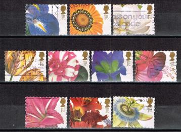 Timbres-poste d'Angleterre - K 3696 - fleurs