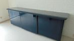 Buffet + table à manger avec plateaux en pierre bleue, Maison & Meubles, Enlèvement, Comme neuf, Autres matériaux, Avec tablette(s)