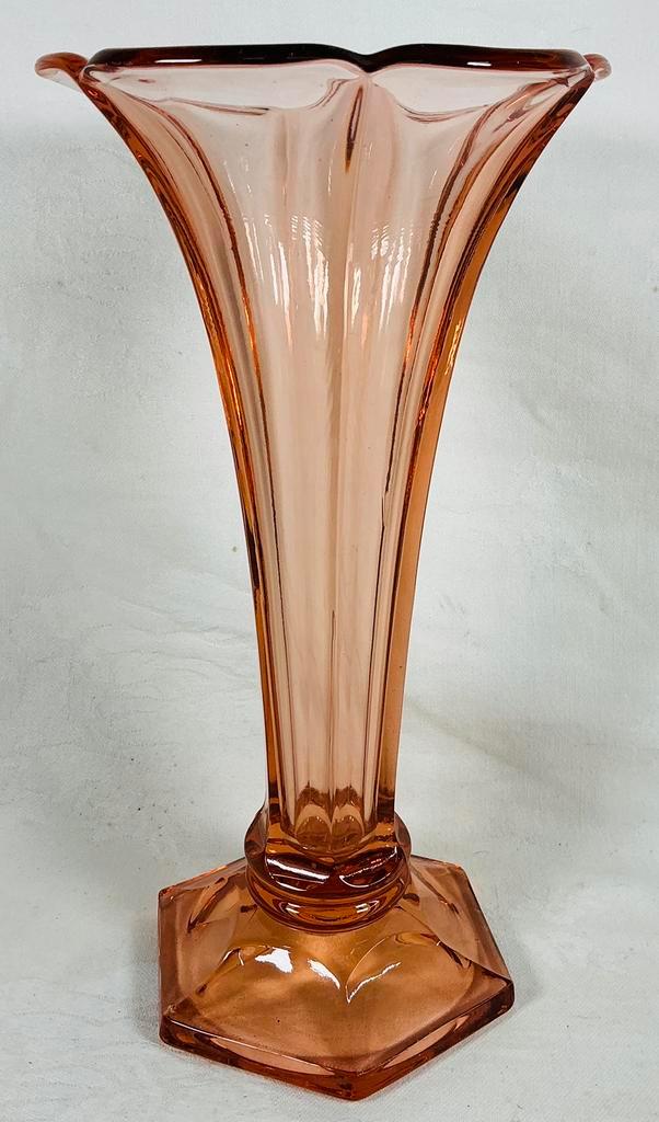 Vase Art Déco Luxval Américaine de Val Saint Lambert 1935, Antiquités & Art, Antiquités | Verre & Cristal, Enlèvement ou Envoi