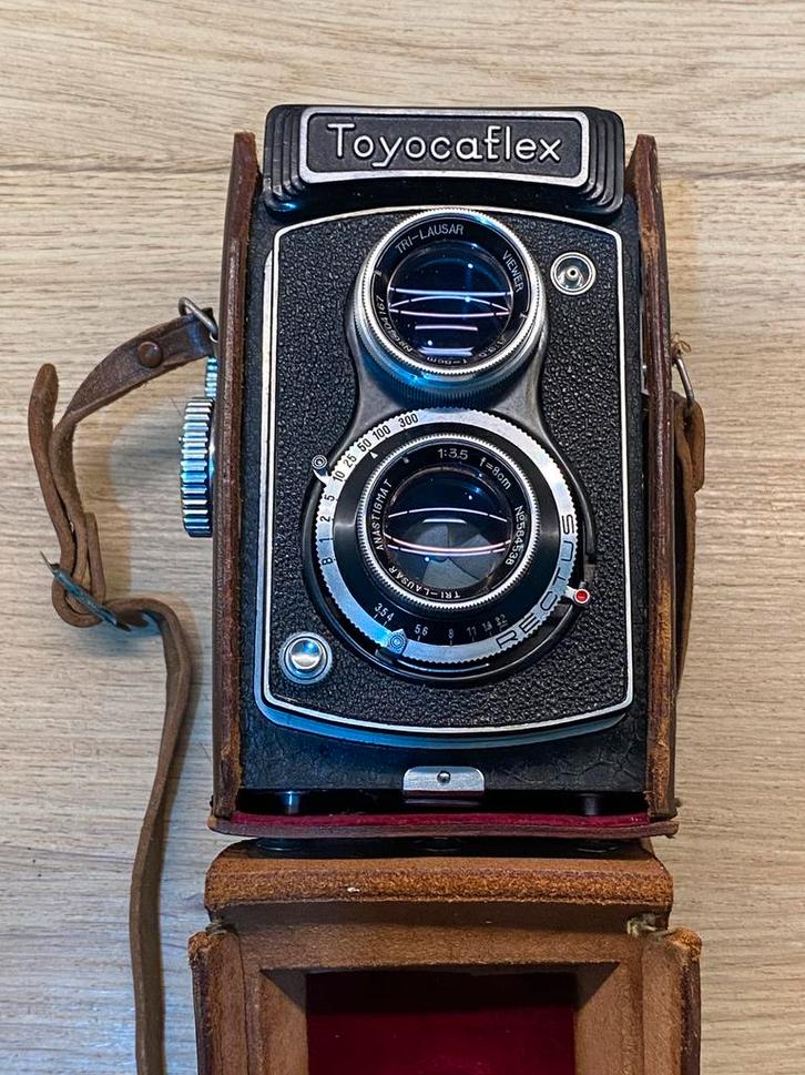 Toyocaflex, TLR 6x6, Tri-Lausar 80 mm f3.5 - 1955* nieuw!!!, Audio, Tv en Foto, Fotocamera's Analoog, Ophalen of Verzenden