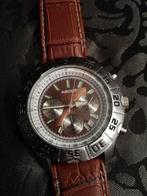 Nieuw ascot chronograph 10 bar heren groot formaat, Overige merken, Leer, Staal, Polshorloge