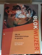 Blokwijzer Cel IV: Moleculaire biologie en genetica, Enlèvement, Comme neuf, Enseignement supérieur