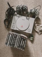 PS1 + 10 spelletjes + 2 controlers + memorycard + kabels, Games en Spelcomputers, Ophalen, Gebruikt