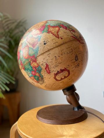 Wereldbol lamp, 1980 Denemarken, Scan Globe, Inclu boekje beschikbaar voor biedingen