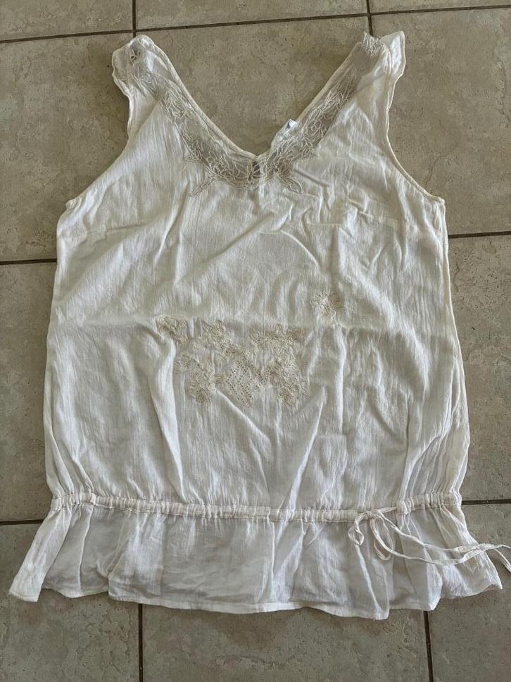 Top en V femme sans manche Promod 38/40 (?), Kleding | Dames, Topjes, Gedragen, Maat 38/40 (M), Wit, Zonder mouw, Ophalen