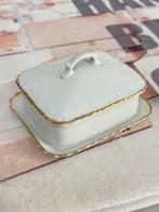 Botervloot Victoria CzechoSlovakian Bone China Butter-dish, Antiek en Kunst, Antiek | Servies los, Ophalen of Verzenden