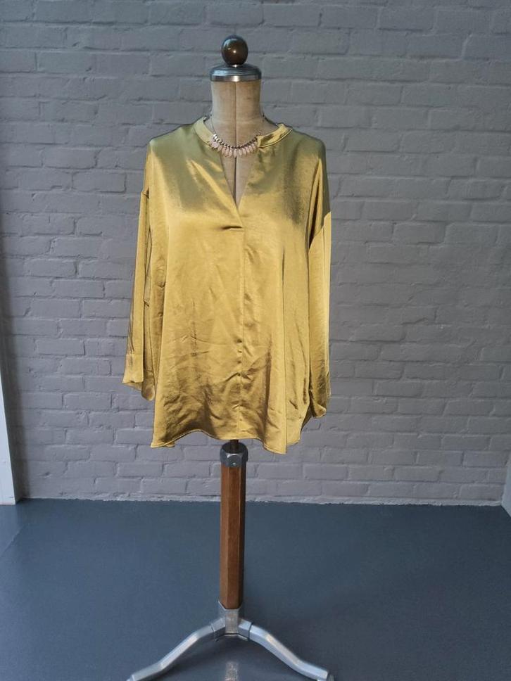 Satijnen blouse Mayerline 50, Kleding | Dames, Blouses en Tunieken, Nieuw, Maat 46/48 (XL) of groter, Ophalen of Verzenden