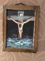 zeer speciale kader Jezus aan kruis, Antiek en Kunst, Ophalen of Verzenden