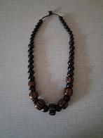 Halsketting, houten kralen., Handtassen en Accessoires, Kettingen, Ophalen of Verzenden, Nieuw, Bruin, Overige materialen