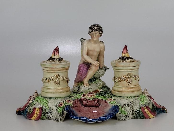 Antieke Figurale Inktpot van Bernard Bloch & Co., Antiek en Kunst, Antiek | Porselein, Ophalen of Verzenden