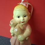 NWT Katherine's collectie Meisje met teddybeer Kerstmis, Antiek en Kunst, Ophalen of Verzenden
