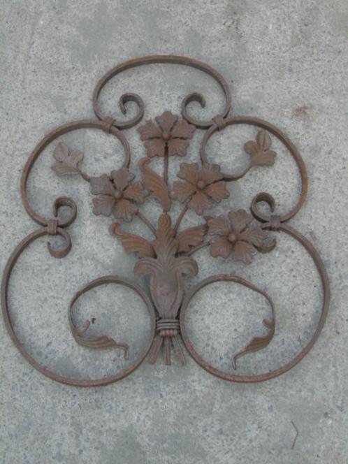fronton, smeedijzeren wandplaat, model 4 bloemen, Tuin en Terras, Tuinwanddecoratie, Nieuw, Ophalen