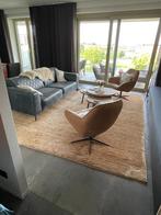 Tapijt Shishwa Natural hennep beige handgeknoop 300 x 350 cm, Ophalen, Handgeknoopt Hennep tapijt, Zo goed als nieuw, Bruin