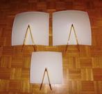 VINTAGE 80' : Set van 3 plafondlampen dik gesatineerd glas., Enlèvement, Neuf, Métal, 80' VINTAGE DESIGN