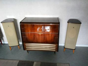 Grundig 7028 musikschrank radio 1958 disponible aux enchères