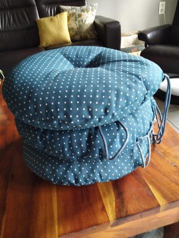 3 coussins de chaise de jardin imperméables - diamètre 35 cm