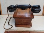 ancien telephone en bois 1900 marquage fabricant france, Ophalen of Verzenden