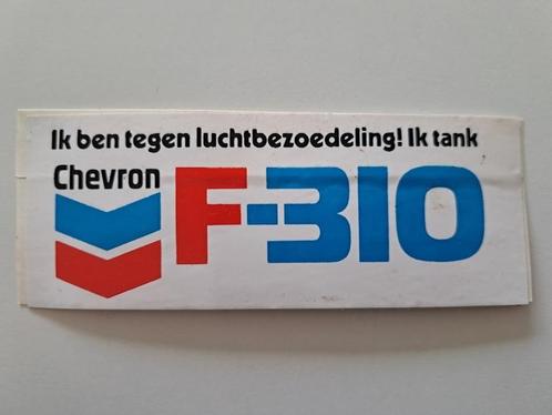 Vintage Sticker - Chevron F-130 - Tegen luchtbezoedeling, Verzamelen, Stickers, Zo goed als nieuw, Auto of Motor, Ophalen of Verzenden