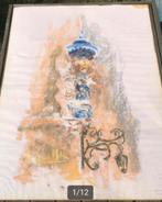 Vintage krijttekening van Maria beeld, Keizerstr 5, A’pen, Antiek en Kunst, Kunst | Tekeningen en Fotografie, Ophalen of Verzenden