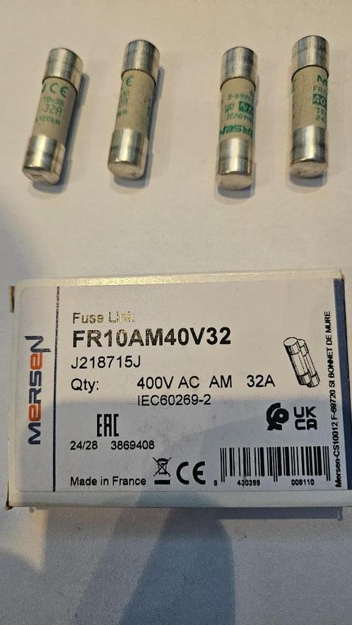 4 x 32A zekeringen, Doe-het-zelf en Bouw, Elektriciteit en Kabels, Nieuw, Overige typen, Ophalen of Verzenden