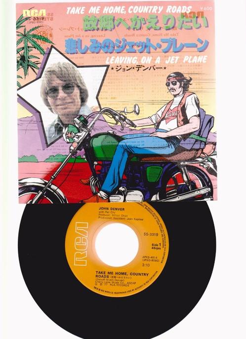 John Denver – Take Me Home, Country Roads  1977 Japan  MINT, CD & DVD, Vinyles Singles, Comme neuf, Single, Pop, 7 pouces, Enlèvement ou Envoi