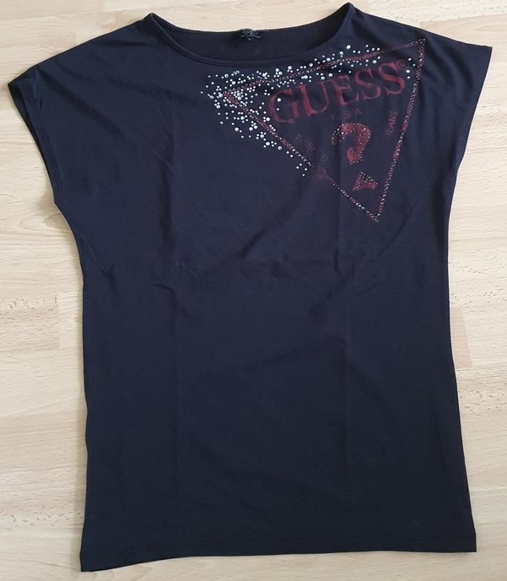 Mooie T-shirt Guess maat S – perf staat, Kleding | Dames, T-shirts, Zo goed als nieuw, Maat 36 (S), Zwart, Korte mouw, Verzenden